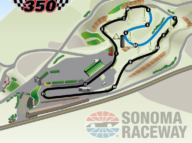 Titel-Bild zur News: Streckenlayout: Sonoma Raceway