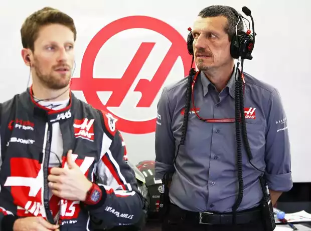 Romain Grosjean, Günther Steiner Titel-Bild zur News: Romain Grosjean, Günther Steiner