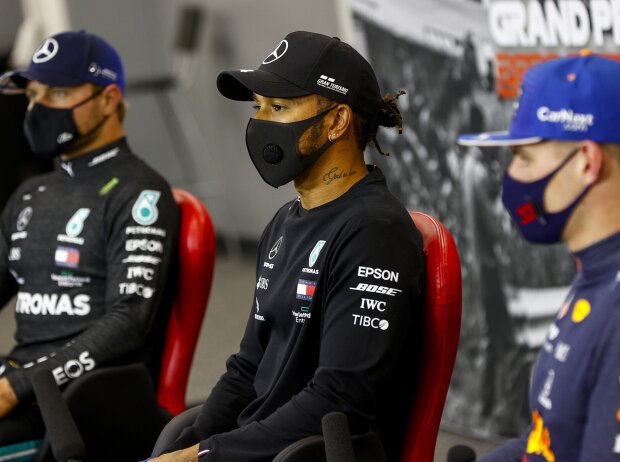 Titel-Bild zur News: Lewis Hamilton, Valtteri Bottas, Max Verstappen