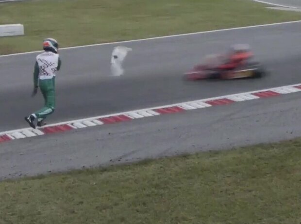Luca Corberi dreht bei der Kart-WM in Lonato völlig durch Luca Corberi dreht bei der Kart-WM in Lonato völlig durch