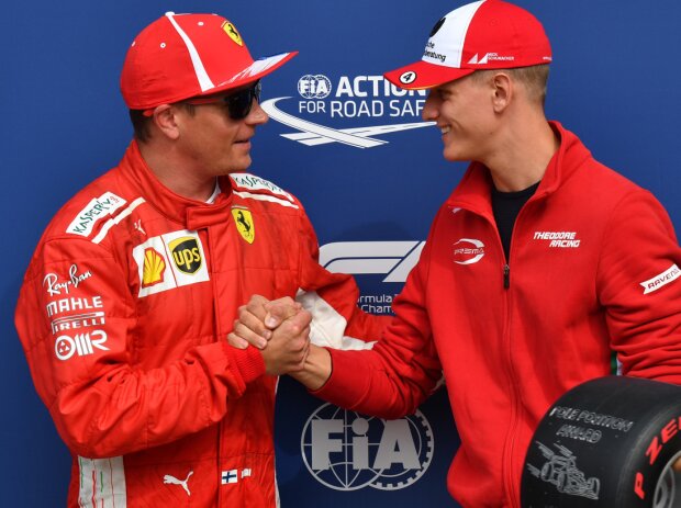 Titel-Bild zur News: Mick Schumacher, Kimi Räikkönen
