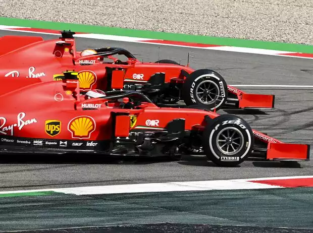 Titel-Bild zur News: Sebastian Vettel, Charles Leclerc
