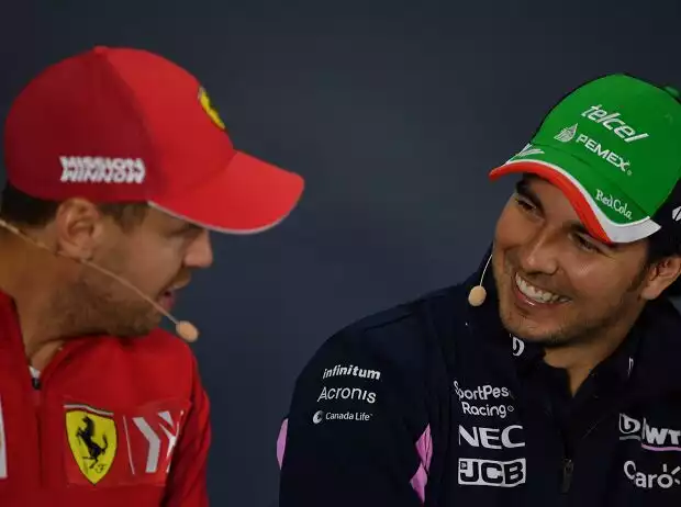 Sebastian Vettel, Sergio Perez Titel-Bild zur News: Sebastian Vettel, Sergio Perez