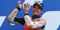 Bild zum Inhalt: Erstes MotoGP-Podium für Alex Marquez nach starker Aufholjagd im Regen