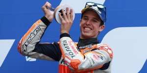 Erstes MotoGP-Podium für Alex Marquez nach starker Aufholjagd im Regen