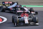 Kimi Räikkönen (Alfa Romeo) und Romain Grosjean (Haas) 