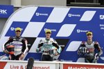Albert Arenas (Aspar), Jaume Masia (Leopard) und John McPhee (Petronas Sprinta) 