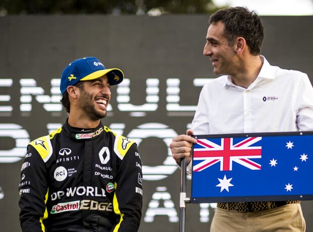 Titel-Bild zur News: Daniel Ricciardo, Cyril Abiteboul