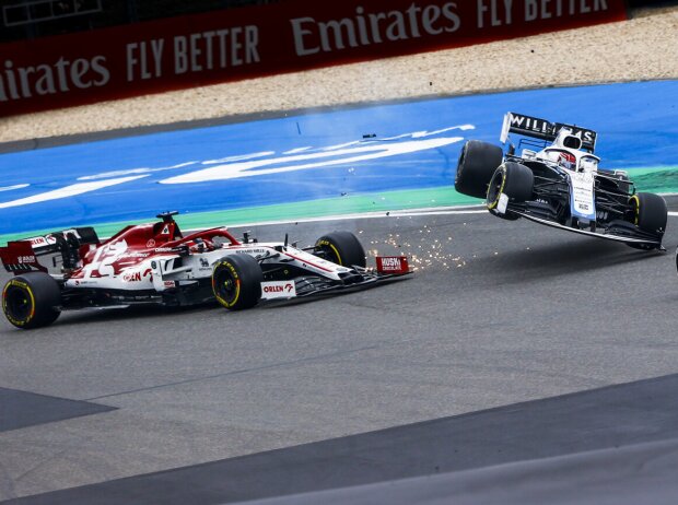 Sebastian Vettel, Kimi Räikkönen, George Russell