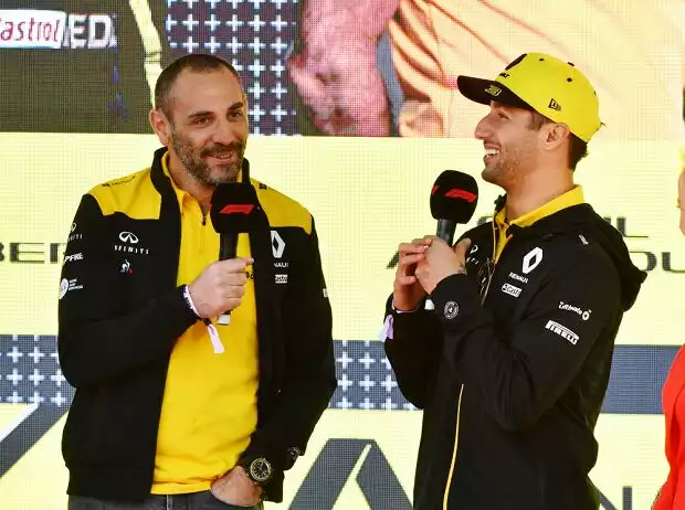Nico Hülkenberg, Cyril Abiteboul, Daniel Ricciardo Titel-Bild zur News: Nico Hülkenberg, Cyril Abiteboul, Daniel Ricciardo
