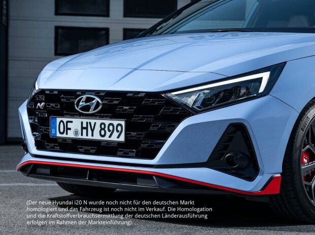 Die Frontansicht des Hyundai i20 N 2020 Die Frontansicht des Hyundai i20 N 2020