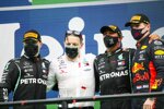 Valtteri Bottas (Mercedes), Lewis Hamilton (Mercedes) und Max Verstappen (Red Bull) 