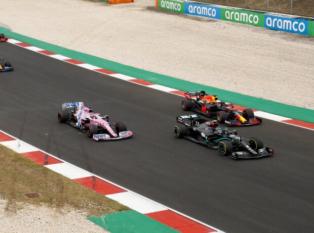 Titel-Bild zur News: Valtteri Bottas, Max Verstappen, Sergio Perez, Carlos Sainz