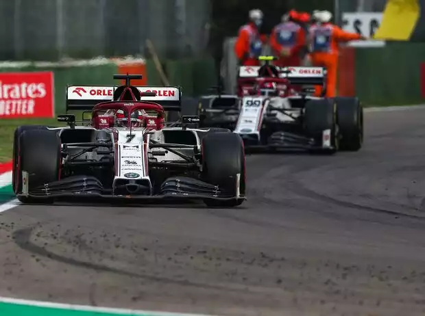 Kimi Räikkönen, Antonio Giovinazzi Titel-Bild zur News: Kimi Räikkönen, Antonio Giovinazzi