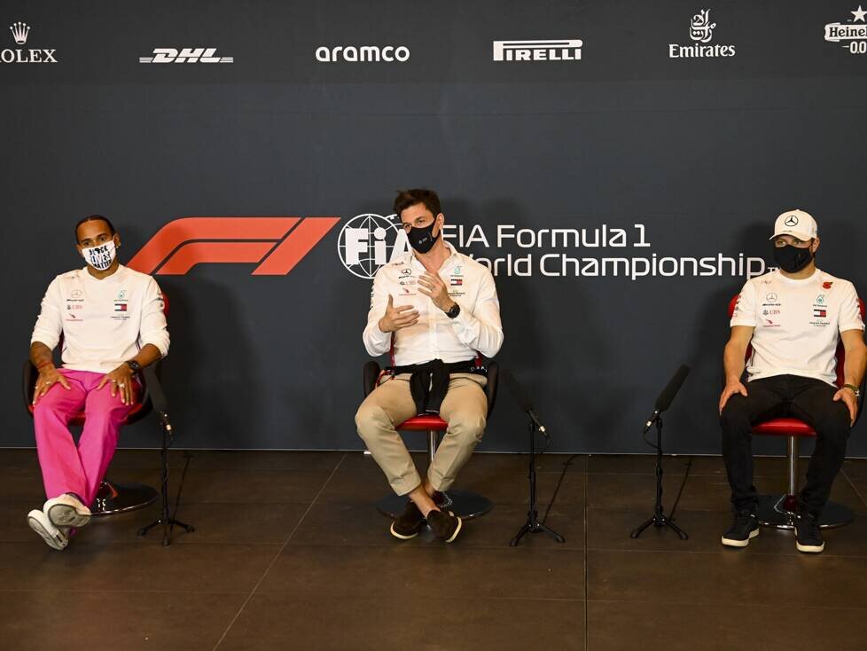 Lewis Hamilton, Toto Wolff, Valtteri Bottas