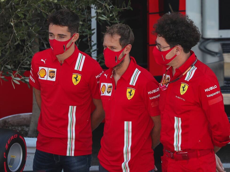 Charles Leclerc, Sebastian Vettel, Mattia Binotto
