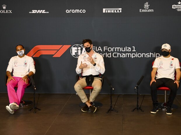 Lewis Hamilton, Toto Wolff, Valtteri Bottas