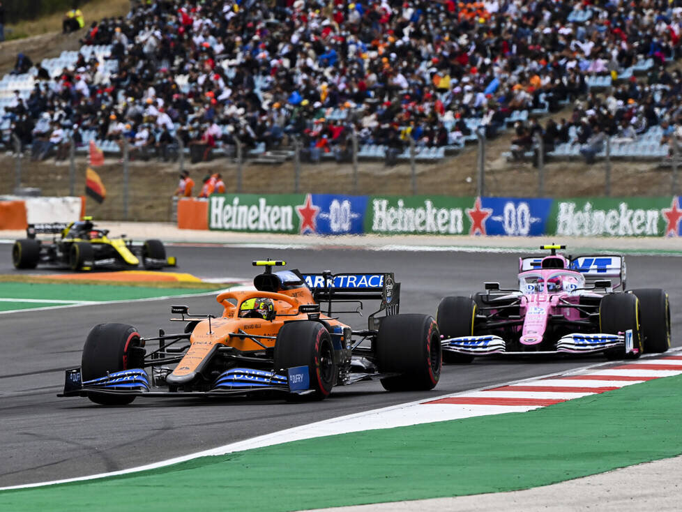 Lando Norris, Lance Stroll, Esteban Ocon
