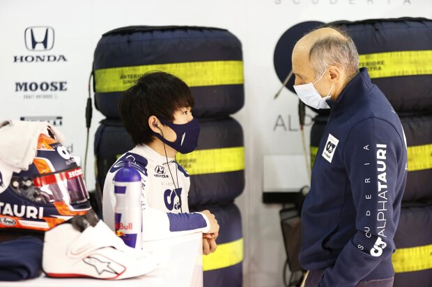 Franz Tost Yuki Tsunoda AlphaTauri AlphaTauri F1 ~Franz Tost und Yuki Tsunoda ~ 