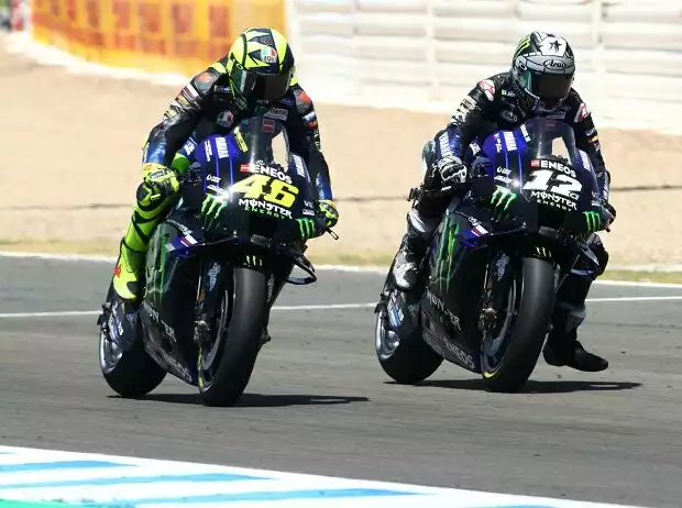 Maverick Vinales, Valentino Rossi Titel-Bild zur News: Maverick Vinales, Valentino Rossi