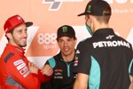 Andrea Dovizioso (Ducati), Franco Morbidelli (Petronas) und Fabio Quartararo (Petronas) 