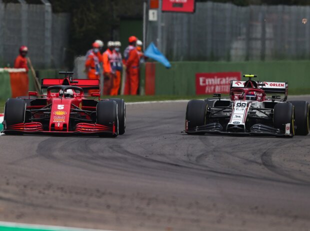 Sebastian Vettel, Antonio Giovinazzi Sebastian Vettel, Antonio Giovinazzi