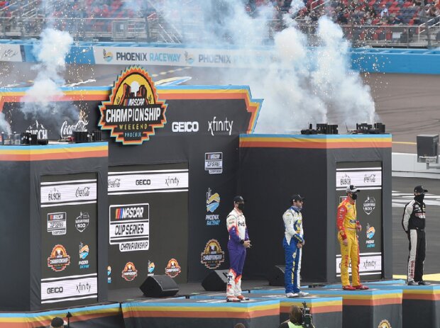 Brad Keselowski, Chase Elliott, Denny Hamlin, Joey Logano Brad Keselowski, Chase Elliott, Denny Hamlin, Joey Logano