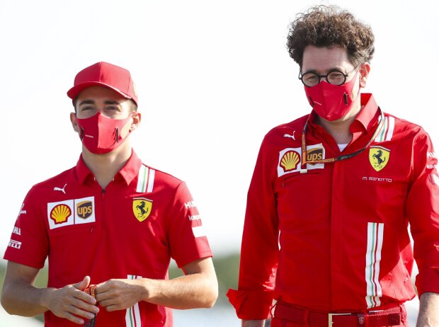 Charles Leclerc, Mattia Binotto Charles Leclerc, Mattia Binotto