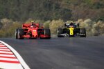 Charles Leclerc (Ferrari) und Esteban Ocon (Renault) 