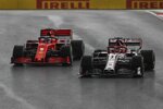 Kimi Räikkönen (Alfa Romeo) und Sebastian Vettel (Ferrari) 
