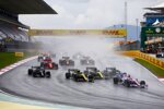 Sergio Perez (Racing Point), Esteban Ocon (Renault), Daniel Ricciardo (Renault), Lewis Hamilton (Mercedes) und Valtteri Bottas (Mercedes) 