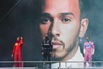 Lewis Hamilton (Mercedes), Sergio Perez (Racing Point) und Sebastian Vettel (Ferrari) 