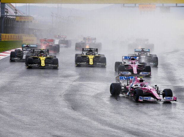 Titel-Bild zur News: Lance Stroll, Sergio Perez, Daniel Ricciardo, Esteban Ocon, Lewis Hamilton