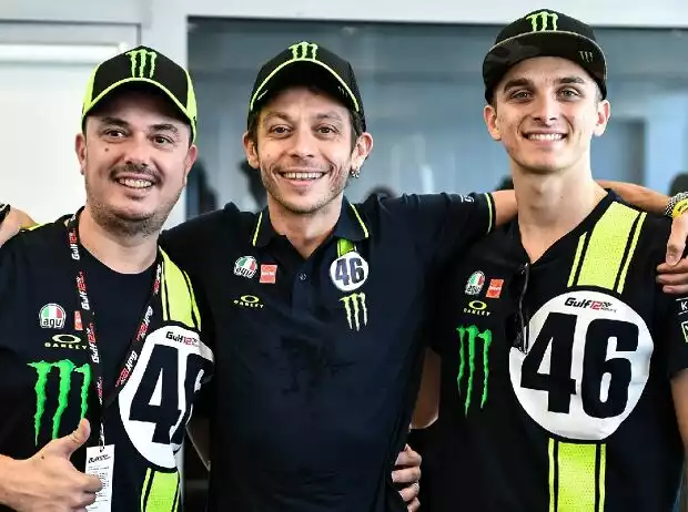 Luca Marini, Valentino Rossi, Alessio "Uccio" Salucci Titel-Bild zur News: Luca Marini, Valentino Rossi, Alessio "Uccio" Salucci