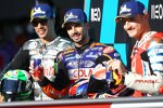 Miguel Oliveira (Tech 3), Franco Morbidelli (Petronas) und Jack Miller (Pramac) 