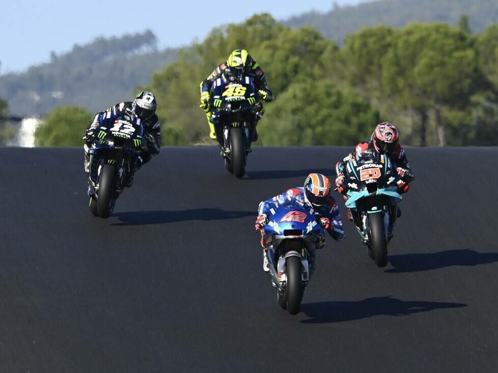 Alex Rins, Fabio Quartararo, Maverick Vinales, Valentino Rossi