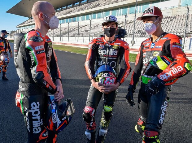 Bradley Smith, Aleix Espargaro, Lorenzo Savadori