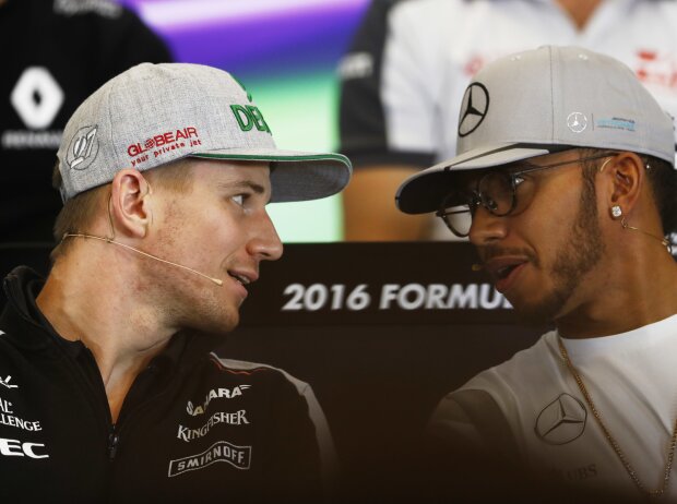Titel-Bild zur News: Nico Hülkenberg, Lewis Hamilton