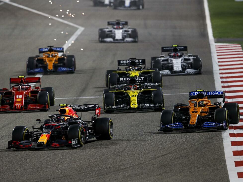 Alexander Albon, Lando Norris, Esteban Ocon, Charles Leclerc, Daniel Ricciardo
