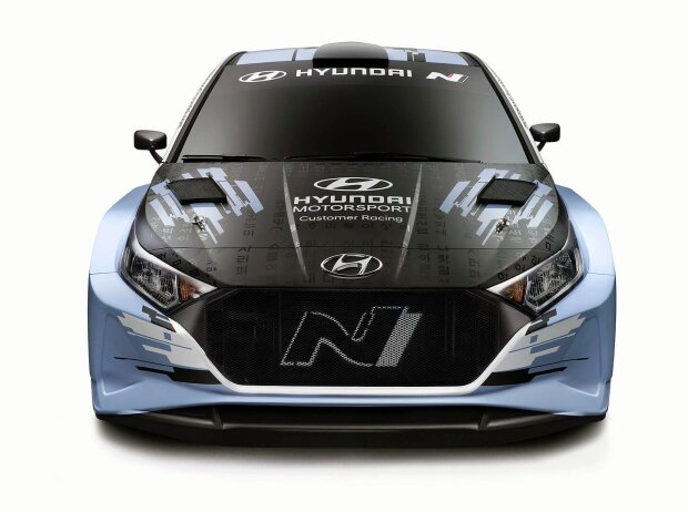 Frontansicht des Hyundai i20 N Rally2 Frontansicht des Hyundai i20 N Rally2