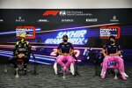 Esteban Ocon (Renault), Sergio Perez (Racing Point) und Lance Stroll (Racing Point) 