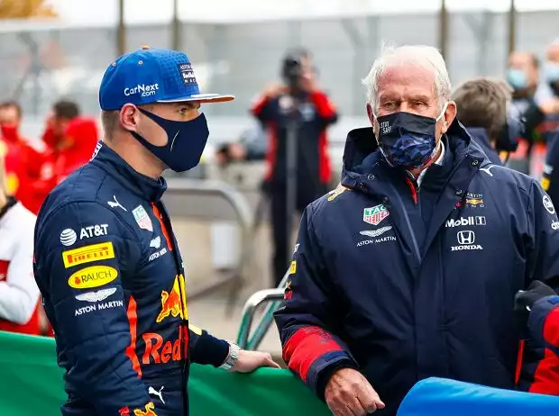 Max Verstappen, Helmut Marko, Christian Horner Titel-Bild zur News: Max Verstappen, Helmut Marko, Christian Horner