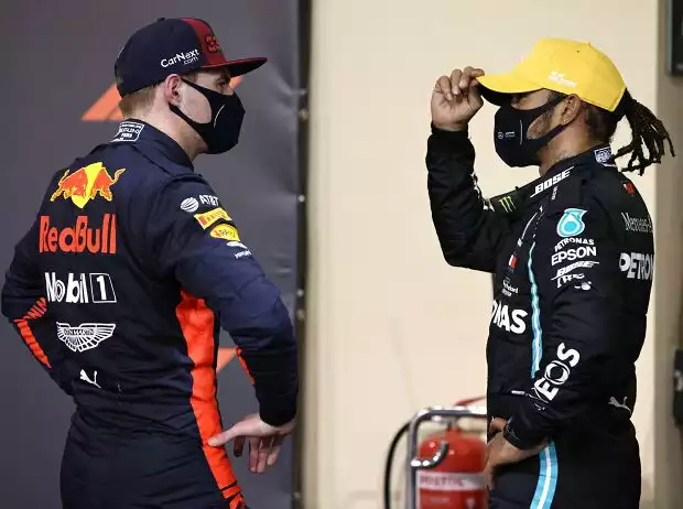 Max Verstappen, Lewis Hamilton Titel-Bild zur News: Max Verstappen, Lewis Hamilton