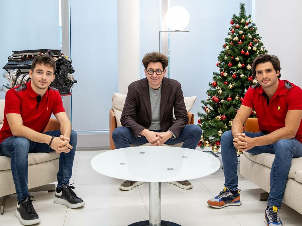 Carlos Sainz, Charles Leclerc, Mattia Binotto