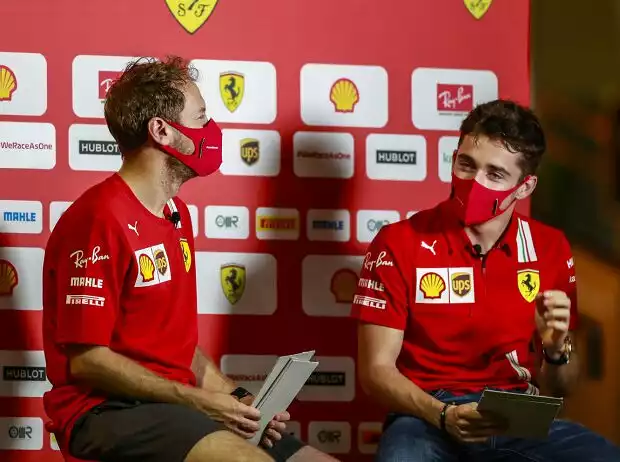 Titel-Bild zur News: Sebastian Vettel, Charles Leclerc