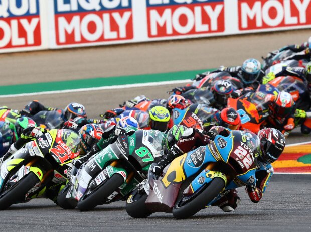 Titel-Bild zur News: Start zum Moto2-Rennen 2020 im Motorland Aragon in Alcaniz