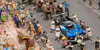 Der Volkswagen ID.R bei einem bayerischen Trachtenumzug