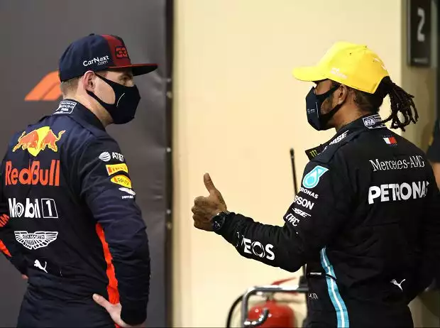 Max Verstappen, Lewis Hamilton Titel-Bild zur News: Max Verstappen, Lewis Hamilton