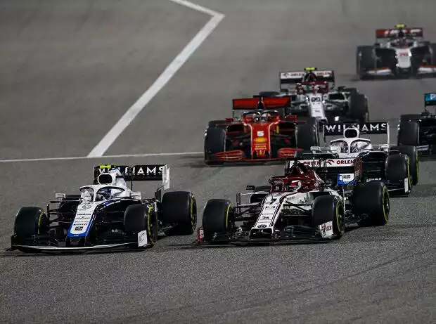 Nicholas Latifi, Kimi Räikkönen, George Russell, Sebastian Vettel, Valtteri Bottas, Antonio Giovinazzi, Kevin Magnussen Titel-Bild zur News: Nicholas Latifi, Kimi Räikkönen, George Russell, Sebastian Vettel, Valtteri Bottas, Antonio Giovinazzi, Kevin Magnussen