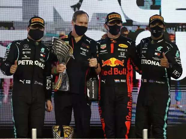 Valtteri Bottas, Max Verstappen, Lewis Hamilton Titel-Bild zur News: Valtteri Bottas, Max Verstappen, Lewis Hamilton